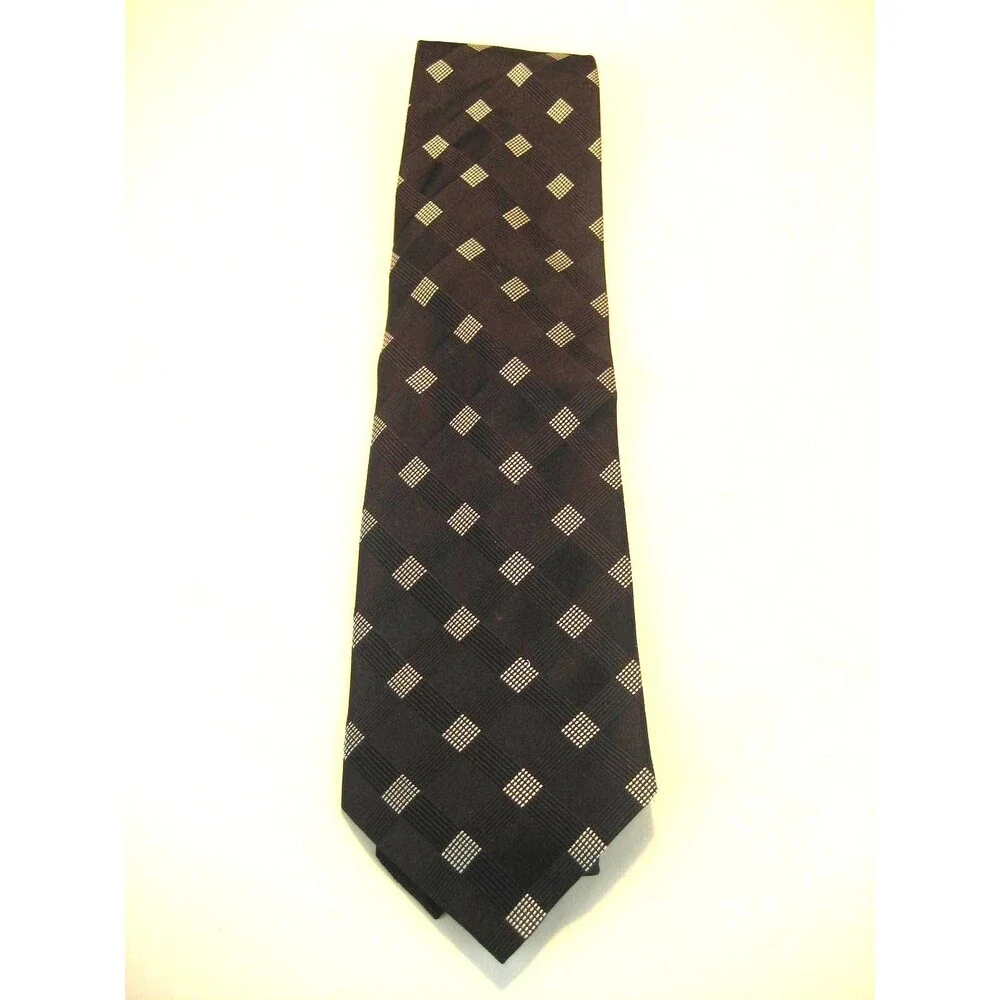 Valerio Garati 100% Silk Navy Geometric Design Necktie